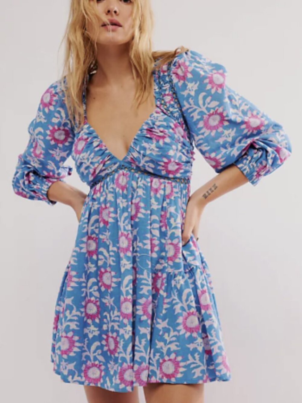 Free People Sacha Mini Dress River Combo